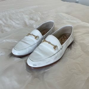Sam Edelman Loraine White Leather Loafers Size 5.5